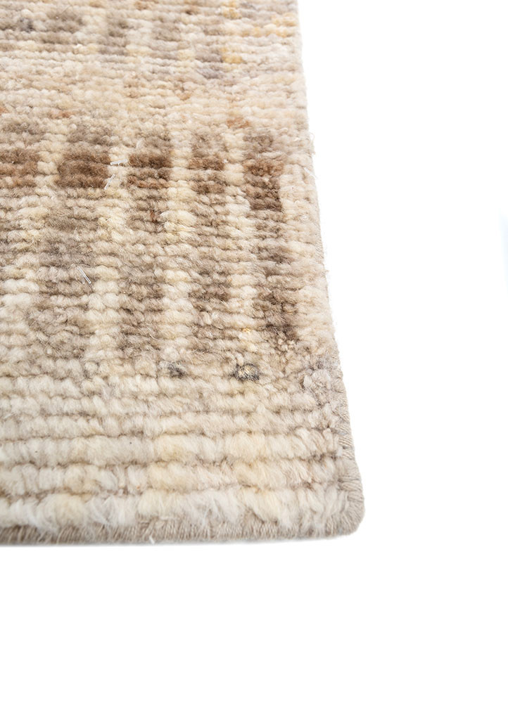 manifest ivory afghan wool hand knotted Rug - Corner
