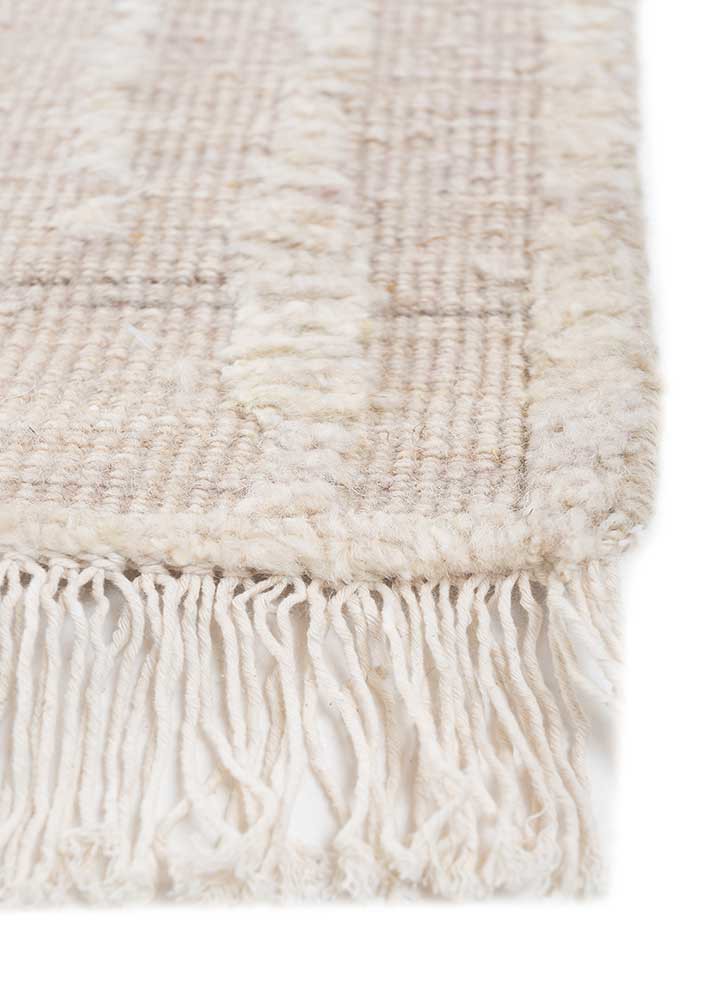 manifest ivory afghan wool hand knotted Rug - Corner