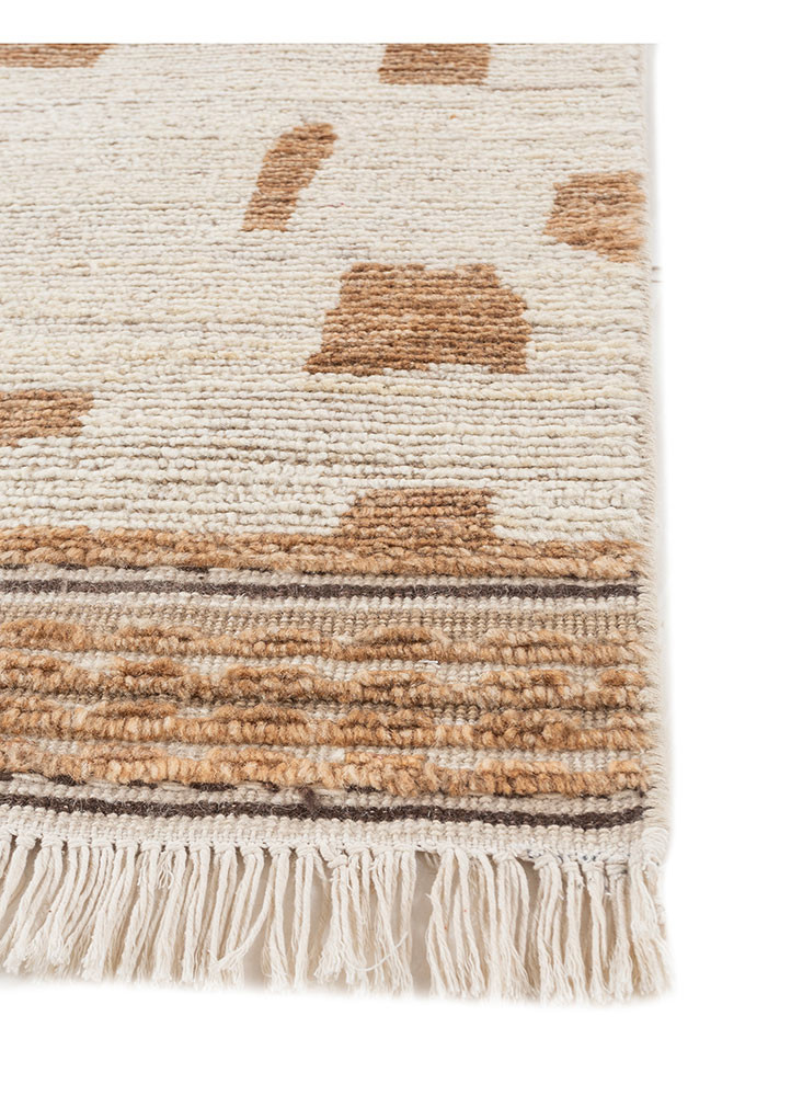 manifest ivory afghan wool hand knotted Rug - Corner