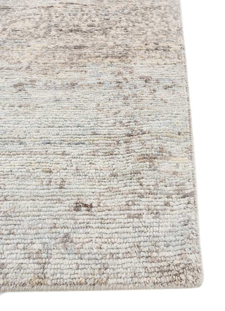 uvenuti ivory afghan wool hand knotted Rug - Corner