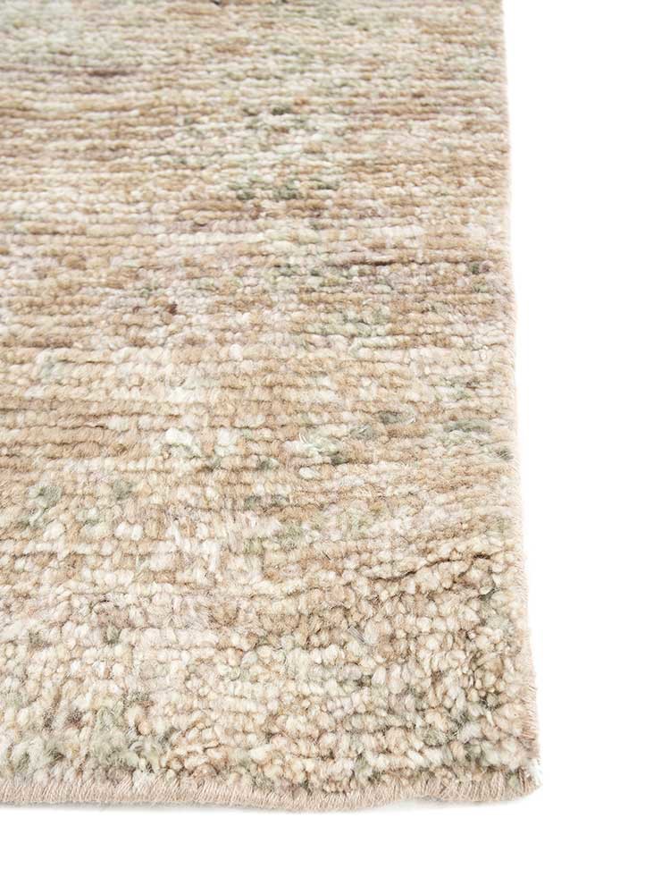 uvenuti green afghan wool hand knotted Rug - Corner