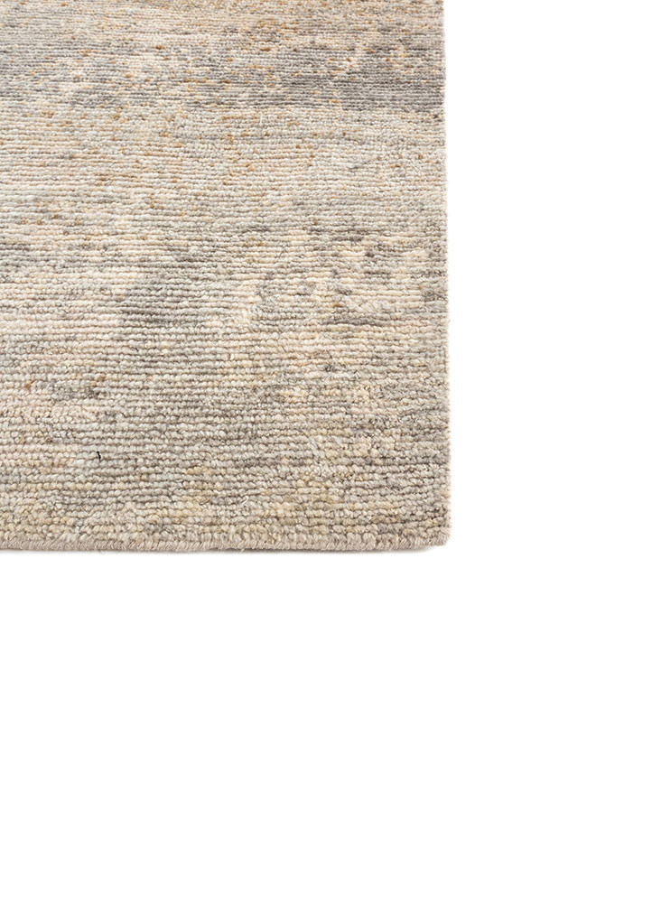 uvenuti ivory afghan wool hand knotted Rug - Corner