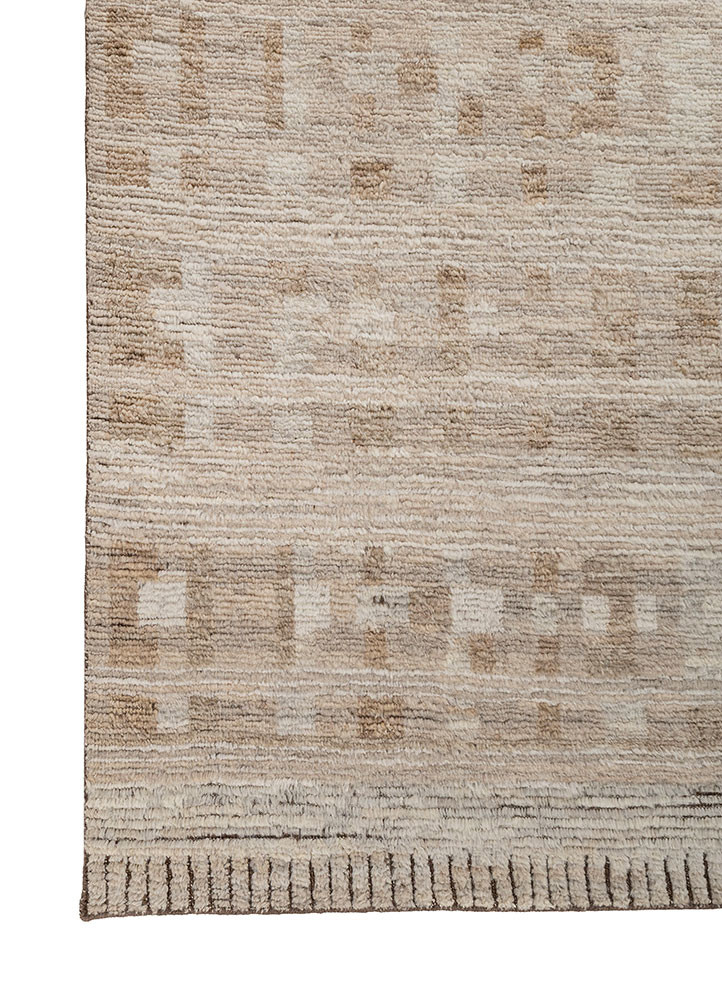 manifest beige and brown wool hand knotted Rug - Corner manifest beige and brown wool hand knotted Rug - Corner