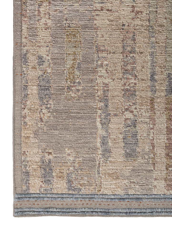 aprezo blue wool hand knotted Rug - Corner aprezo blue wool hand knotted Rug - Corner