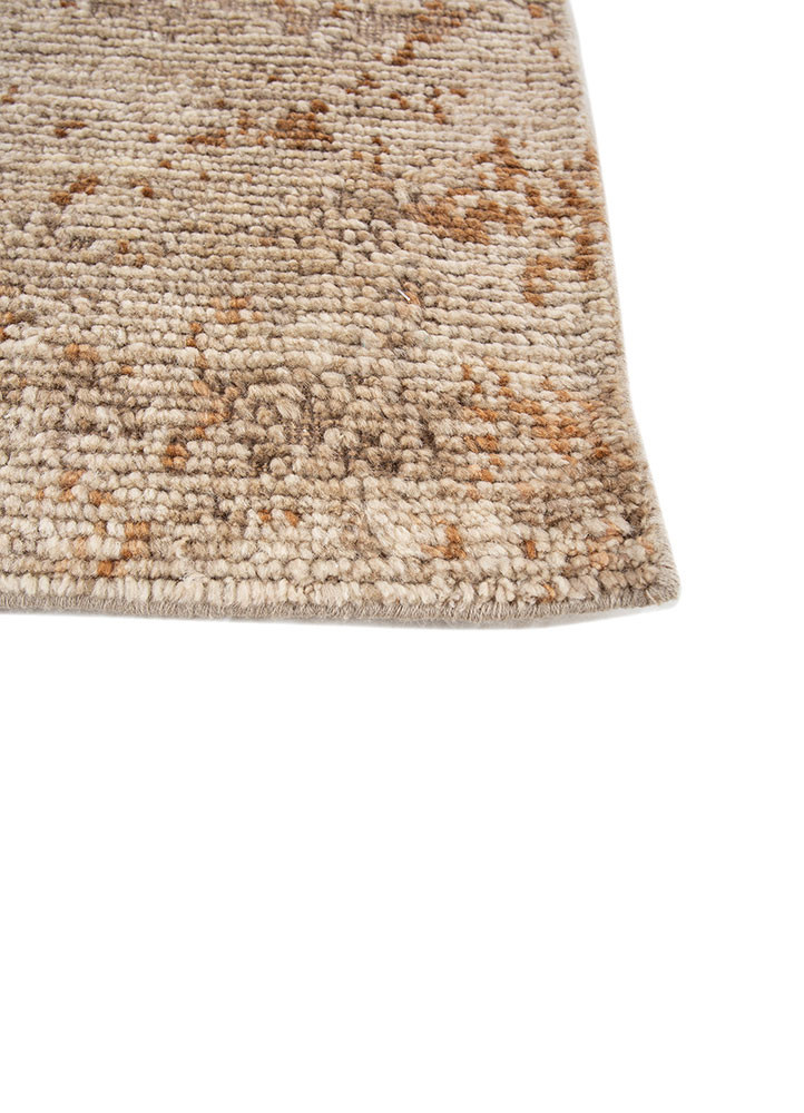 manifest ivory wool hand knotted Rug - Corner