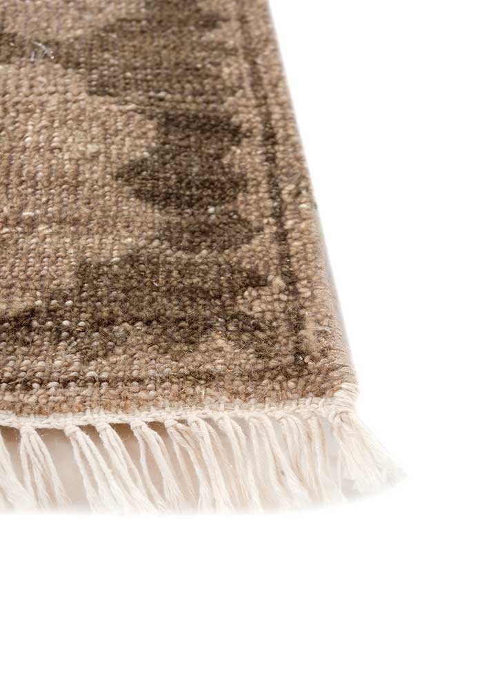 erbe green wool hand knotted Rug - Corner erbe green wool hand knotted Rug - Corner