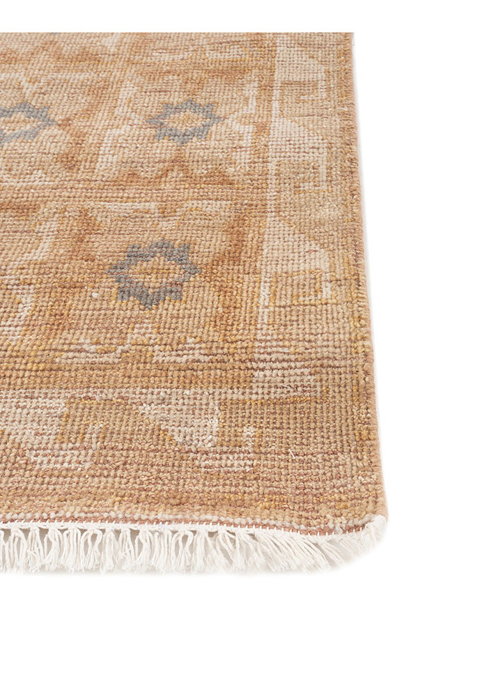 erbe red and orange wool hand knotted Rug - Corner erbe red and orange wool hand knotted Rug - Corner