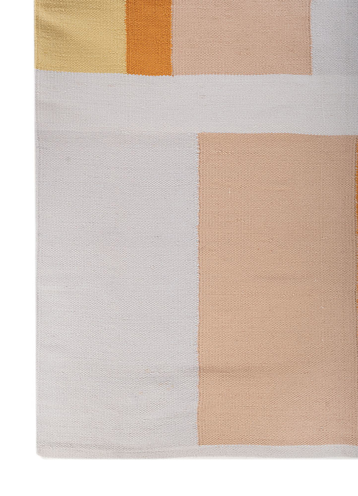 indusbar ivory polyester flat weaves Rug - Corner indusbar ivory polyester flat weaves Rug - Corner