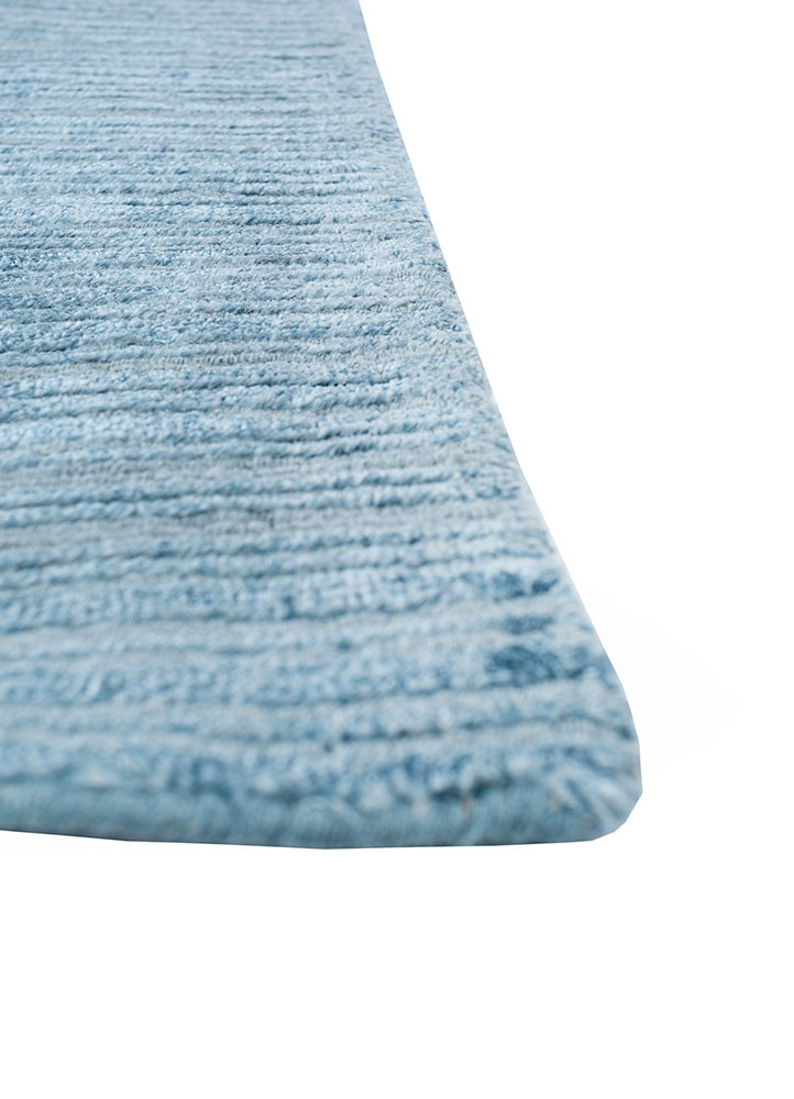 manifest blue wool and viscose hand knotted Rug - Corner manifest blue wool and viscose hand knotted Rug - Corner