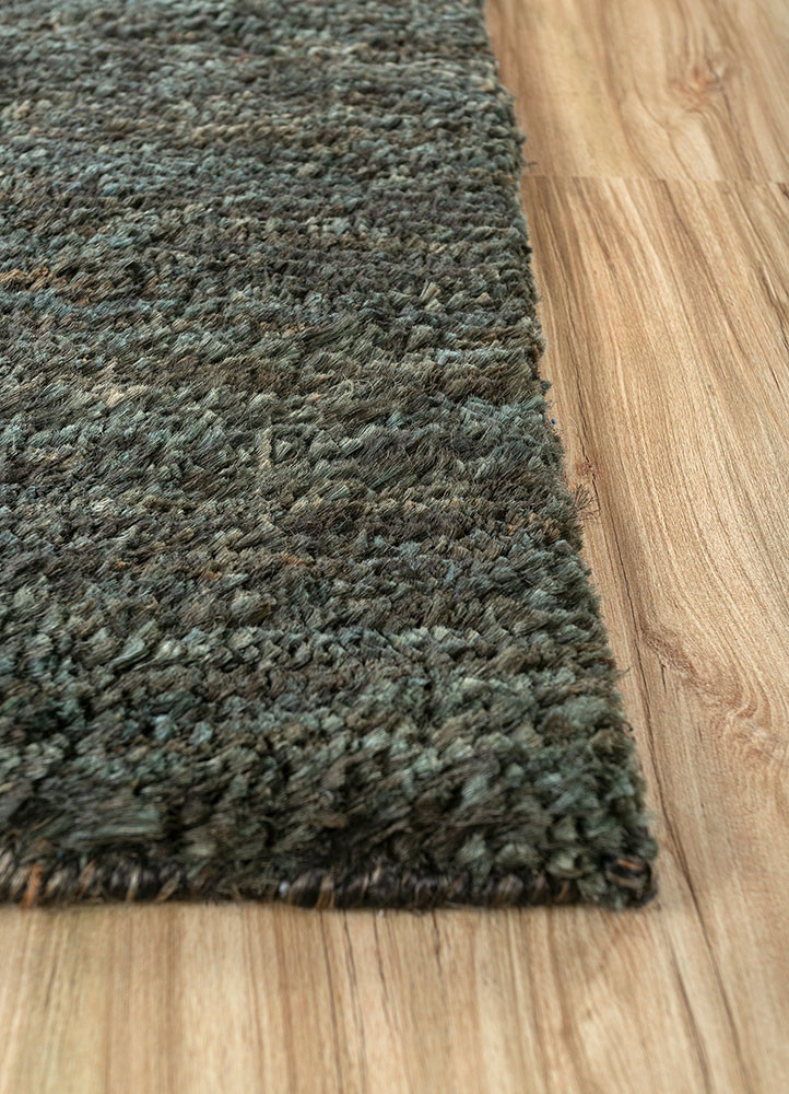 hula grey and black jute and hemp hand knotted Rug - Corner hula grey and black jute and hemp hand knotted Rug - Corner