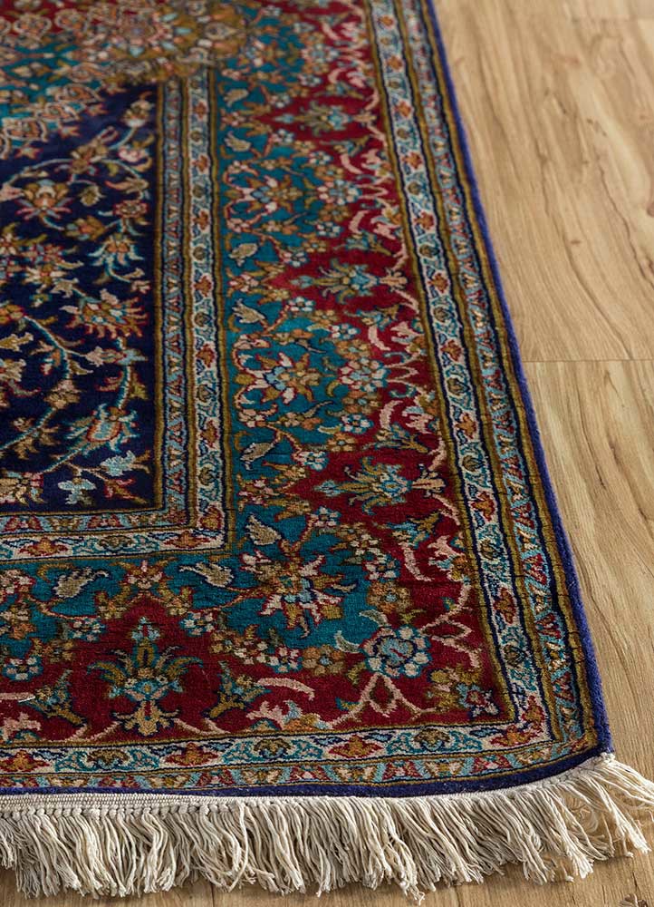 gulmarg multi silk hand knotted Rug - Corner gulmarg multi silk hand knotted Rug - Corner