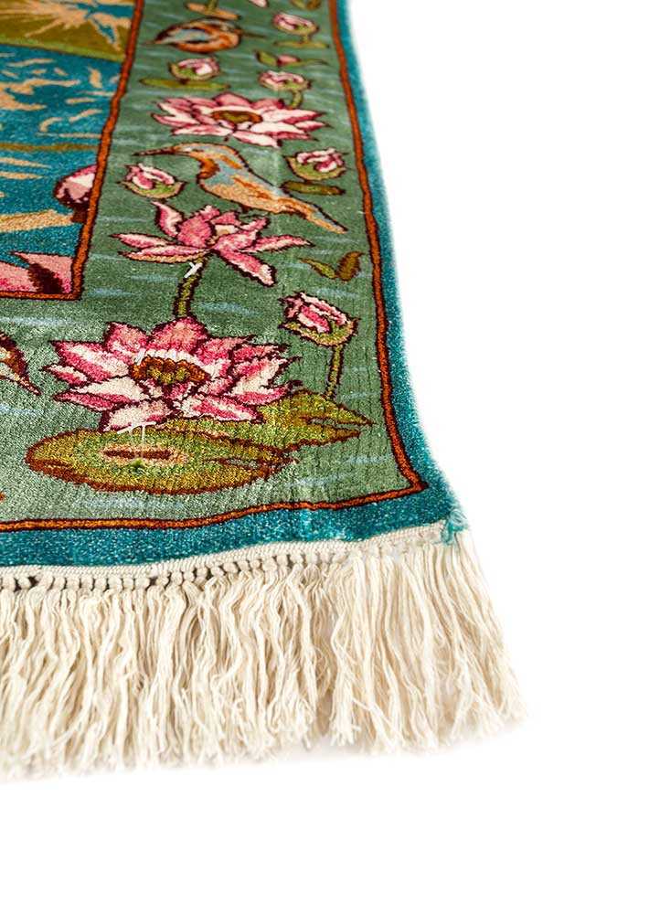 Gulmarg Blue Hand Knotted Silk Rugs - Skps-208 - Jaipur Rugs IN
