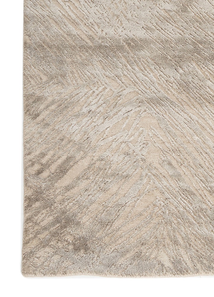 free verse by kavi ivory wool and silk hand knotted Rug - Corner free verse by kavi ivory wool and silk hand knotted Rug - Corner