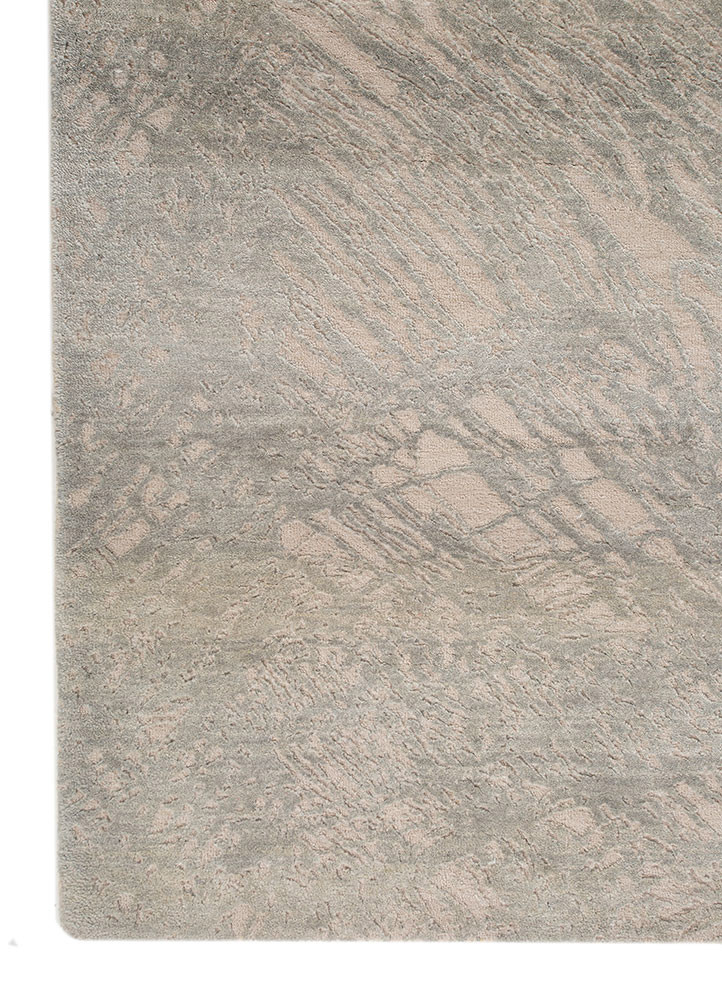 free verse by kavi ivory wool and silk hand knotted Rug - Corner free verse by kavi ivory wool and silk hand knotted Rug - Corner
