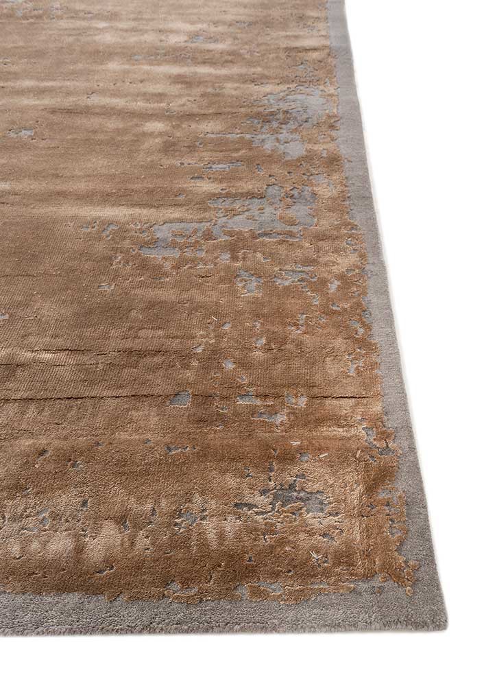 aprezo gold wool and bamboo silk hand knotted Rug - Corner aprezo gold wool and bamboo silk hand knotted Rug - Corner