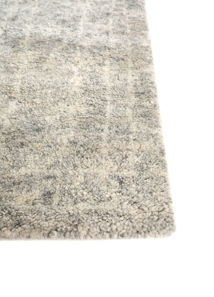 entropy grey and black wool hand knotted Rug - Corner entropy grey and black wool hand knotted Rug - Corner
