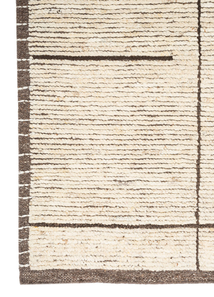 manifest beige and brown wool hand knotted Rug - Corner manifest beige and brown wool hand knotted Rug - Corner