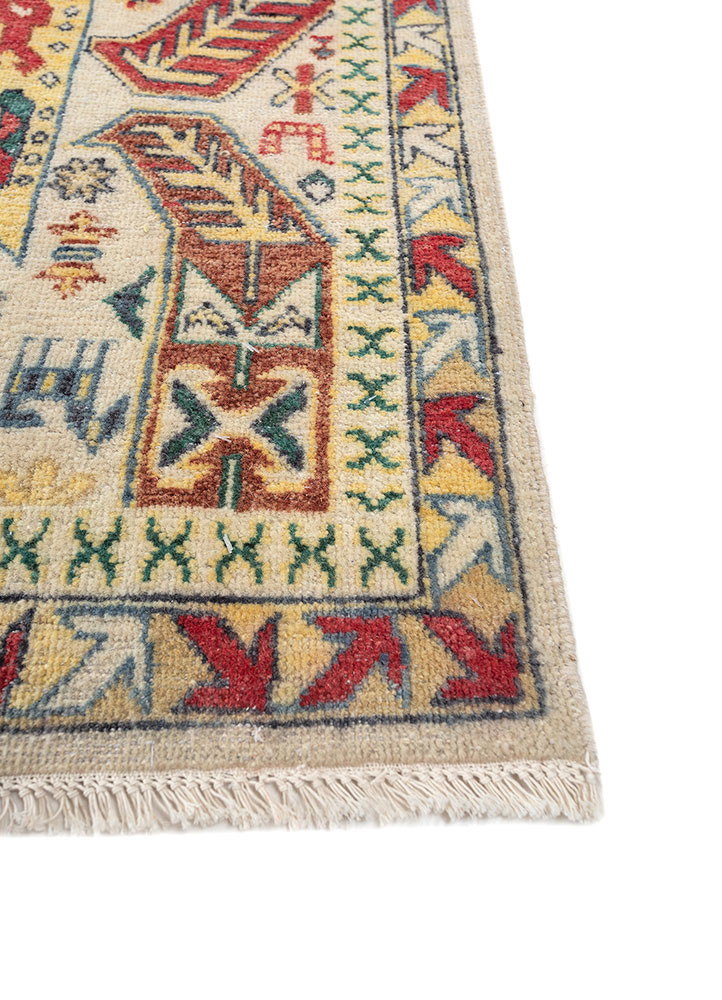 erbe green wool hand knotted Rug - Corner erbe green wool hand knotted Rug - Corner