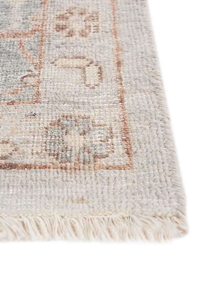 erbe blue wool hand knotted Rug - Corner erbe blue wool hand knotted Rug - Corner