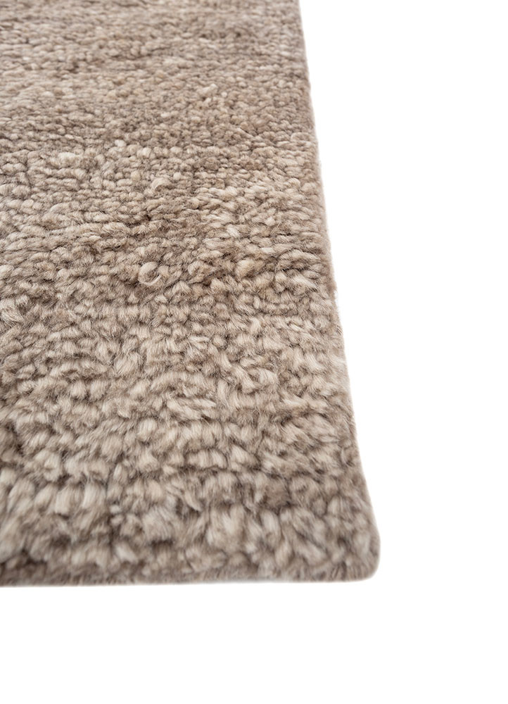 zuri blue wool hand knotted Rug - Corner