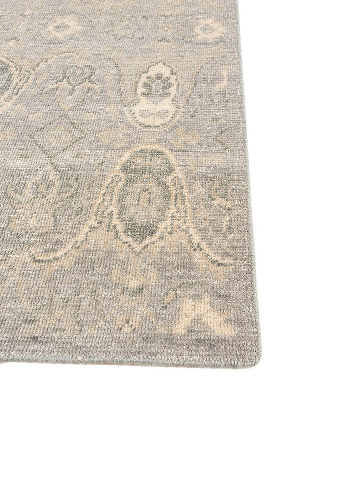 erbe grey and black wool hand knotted Rug - Corner erbe grey and black wool hand knotted Rug - Corner