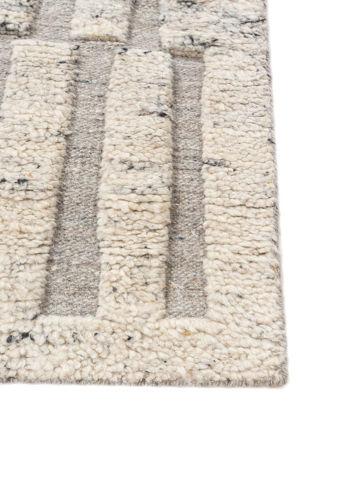manifest grey and black wool hand knotted Rug - Corner manifest grey and black wool hand knotted Rug - Corner