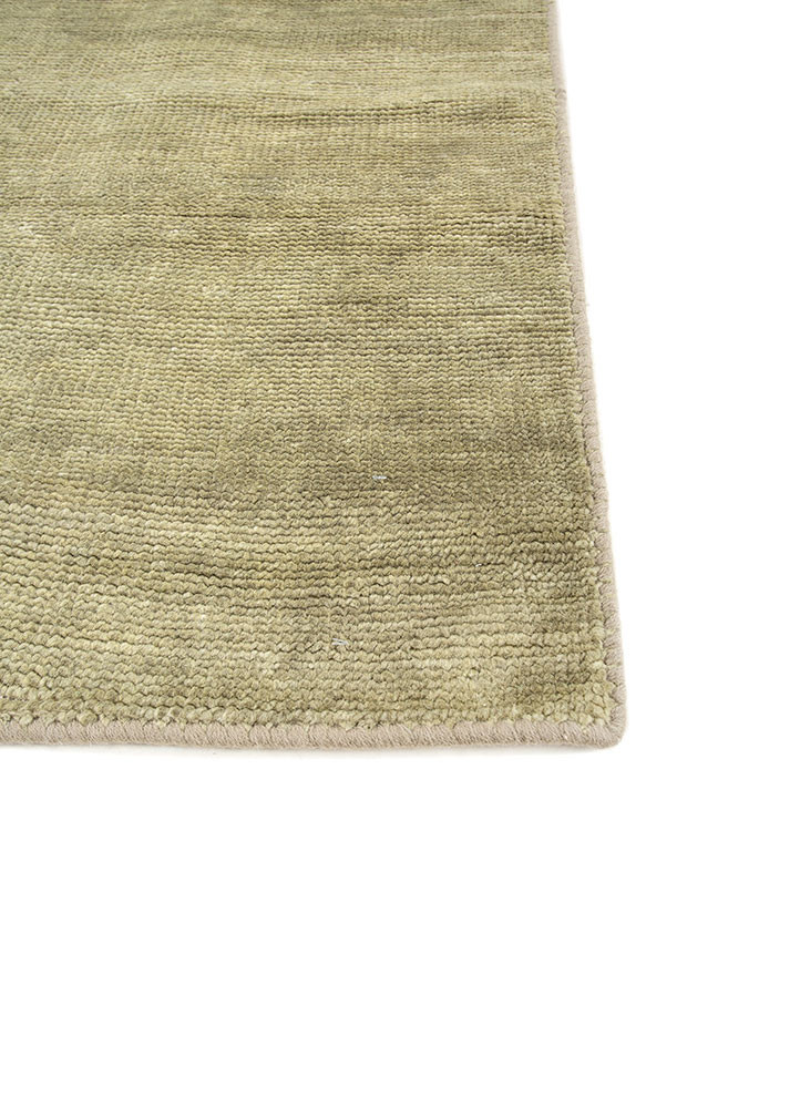 aprezo green wool hand knotted Rug - Corner aprezo green wool hand knotted Rug - Corner