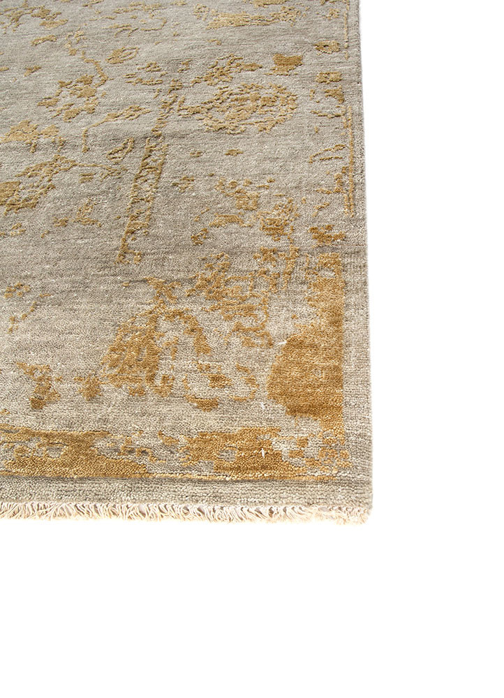 erbe blue wool hand knotted Rug - Corner erbe blue wool hand knotted Rug - Corner