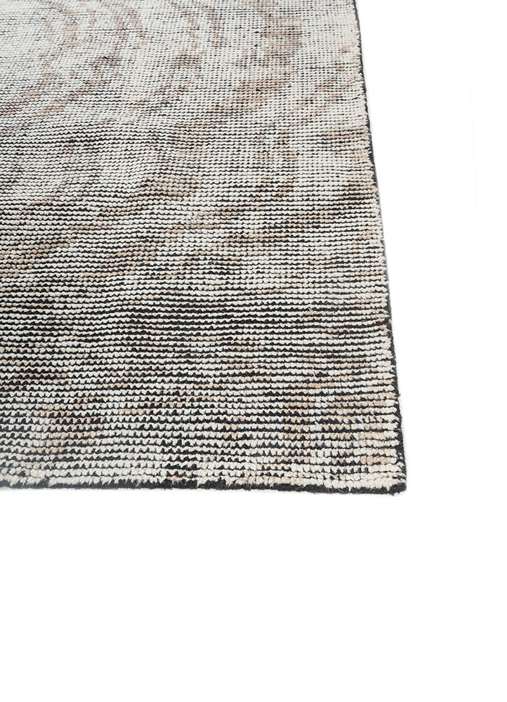 aprezo blue wool hand knotted Rug - Corner aprezo blue wool hand knotted Rug - Corner