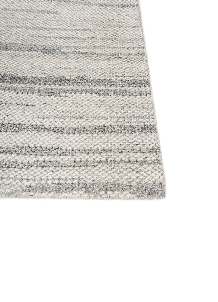 uvenuti grey and black wool hand knotted Rug - Corner