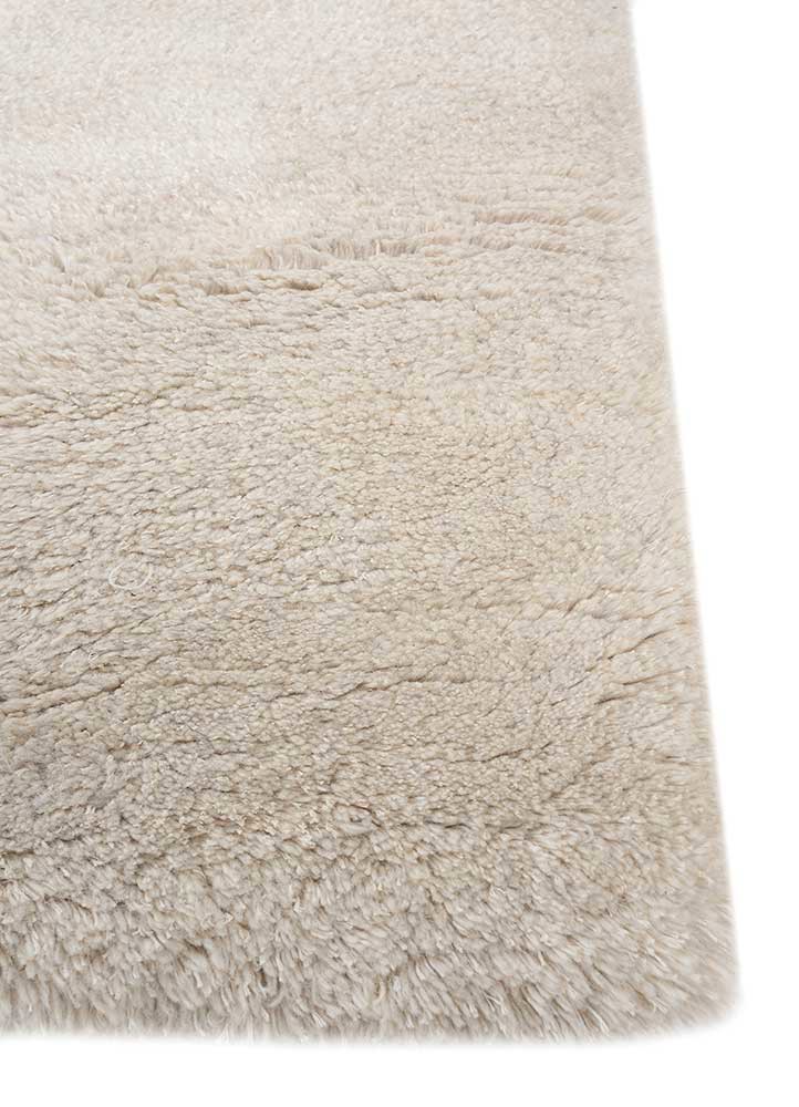 zuri beige and brown wool and silk hand knotted Rug - Corner