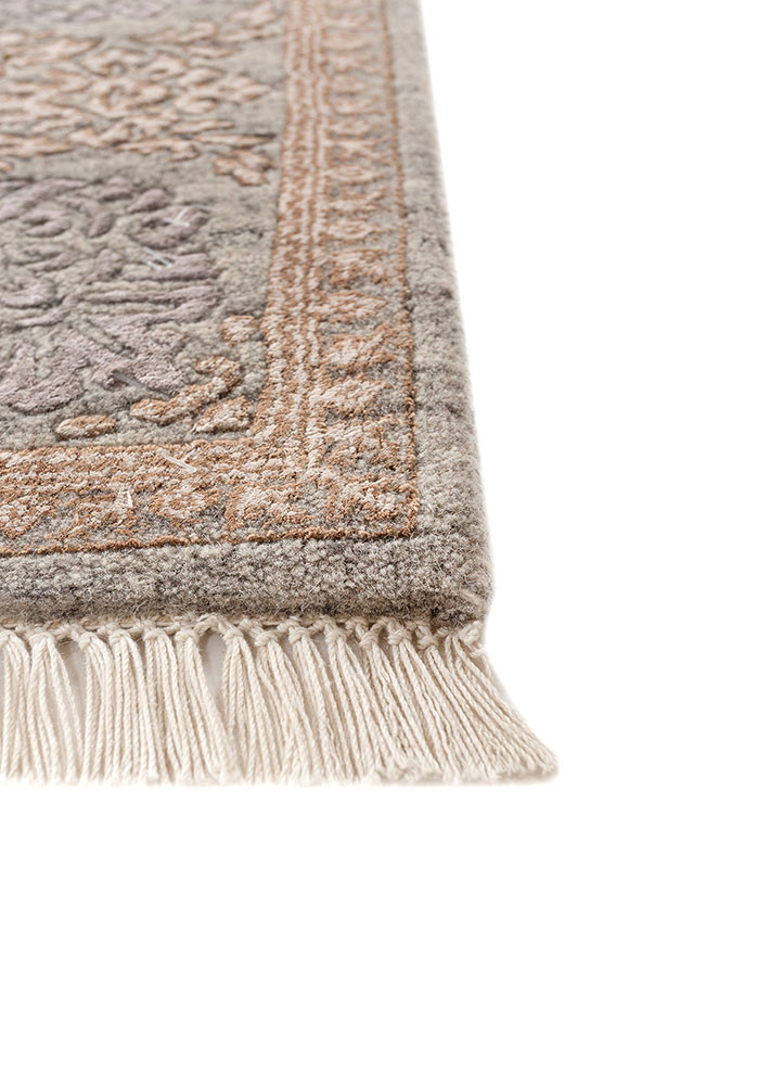 aurora blue wool and viscose hand knotted Rug - Corner aurora blue wool and viscose hand knotted Rug - Corner