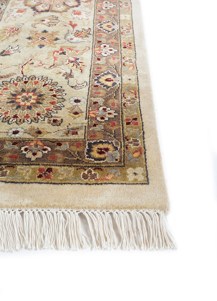 aurora gold wool and viscose hand knotted Rug - Corner aurora gold wool and viscose hand knotted Rug - Corner