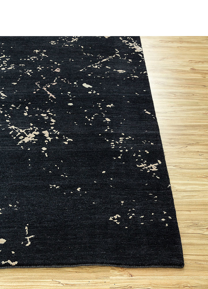 uvenuti blue wool and silk hand knotted Rug - Corner uvenuti blue wool and silk hand knotted Rug - Corner
