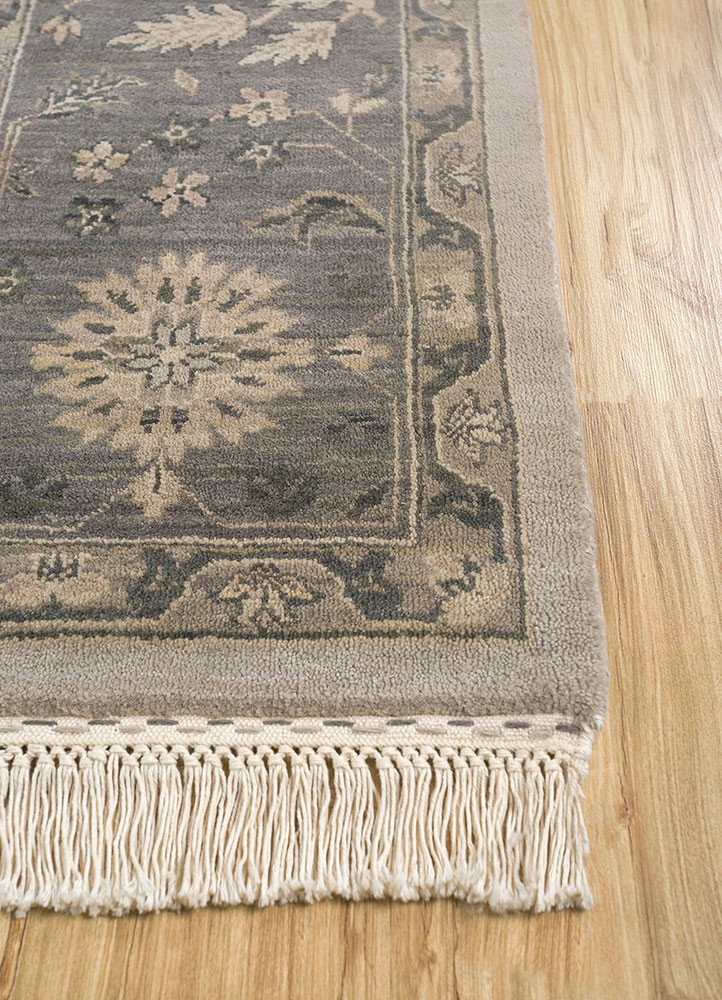 gulnar grey and black wool hand knotted Rug - Corner gulnar grey and black wool hand knotted Rug - Corner