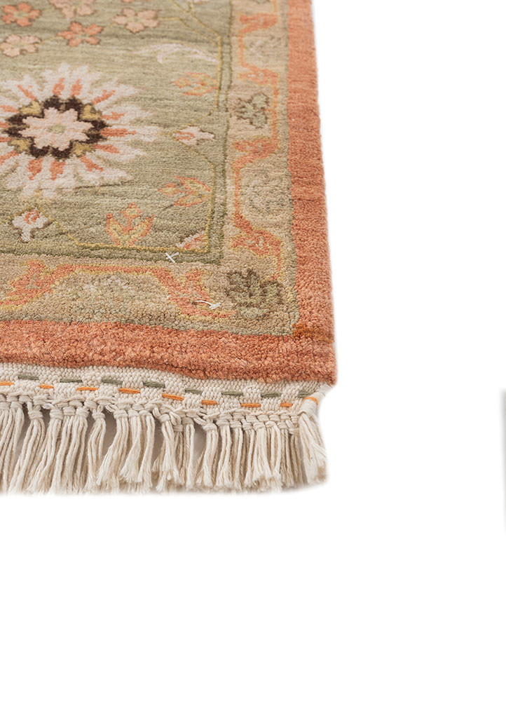 cyanna red and orange wool hand knotted Rug - Corner cyanna red and orange wool hand knotted Rug - Corner