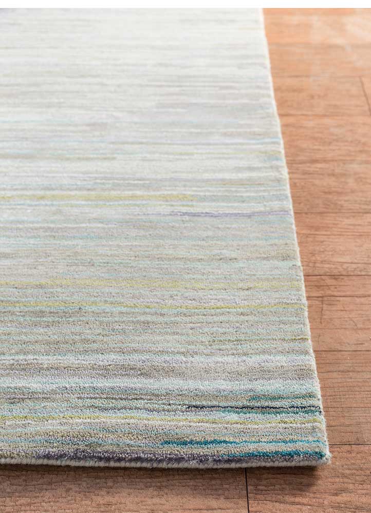 hidden by kavi ivory wool and bamboo silk hand knotted Rug - Corner hidden by kavi ivory wool and bamboo silk hand knotted Rug - Corner