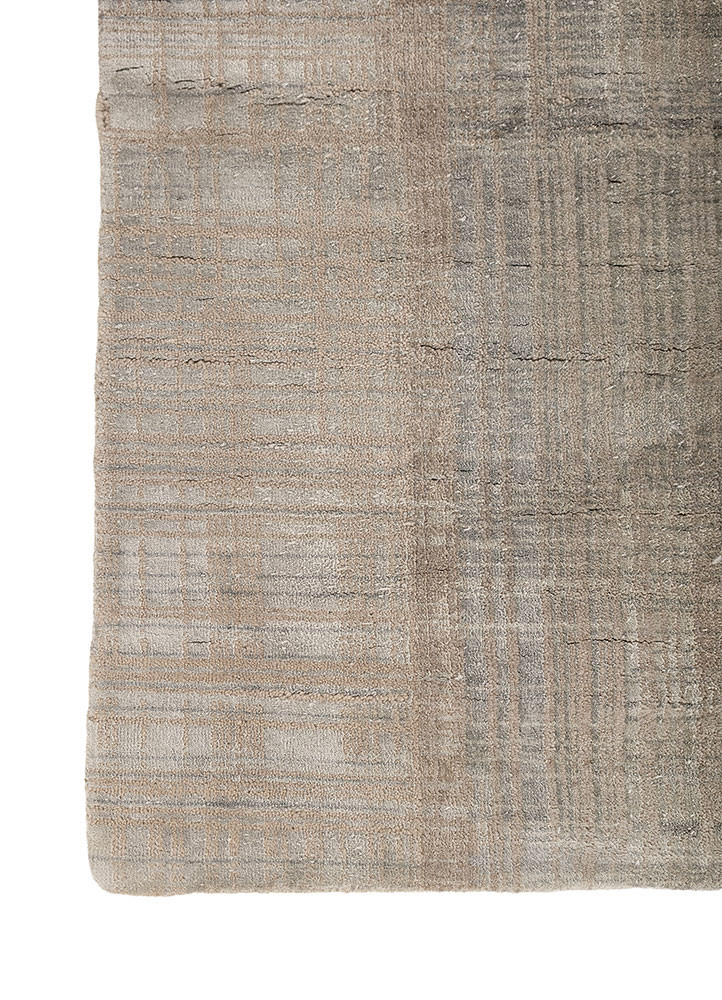 aprezo grey and black wool and bamboo silk hand knotted Rug - Corner aprezo grey and black wool and bamboo silk hand knotted Rug - Corner