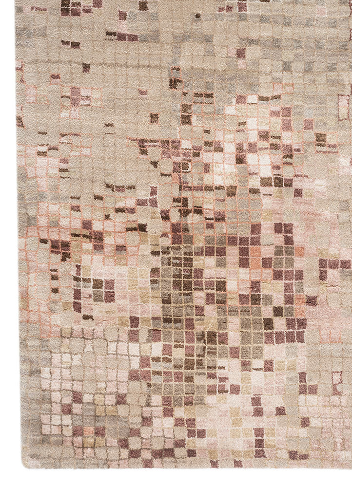 hidden by kavi ivory wool and bamboo silk hand knotted Rug - Corner hidden by kavi ivory wool and bamboo silk hand knotted Rug - Corner