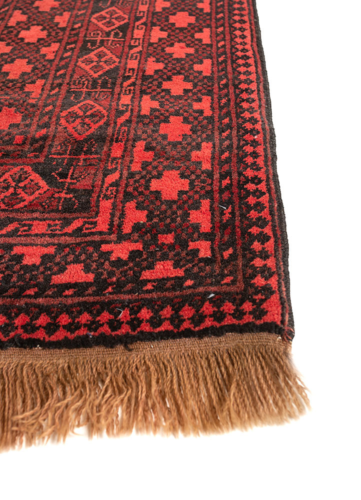 kiaan grey and black wool hand knotted Rug - Corner