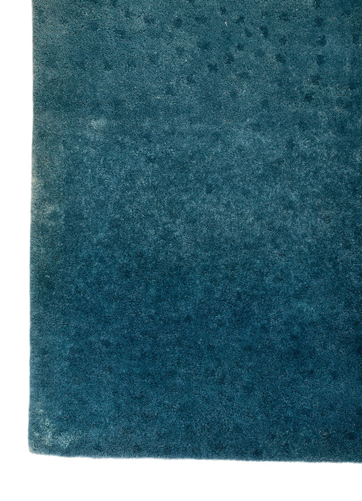 modo blue wool hand tufted Rug - Corner modo blue wool hand tufted Rug - Corner
