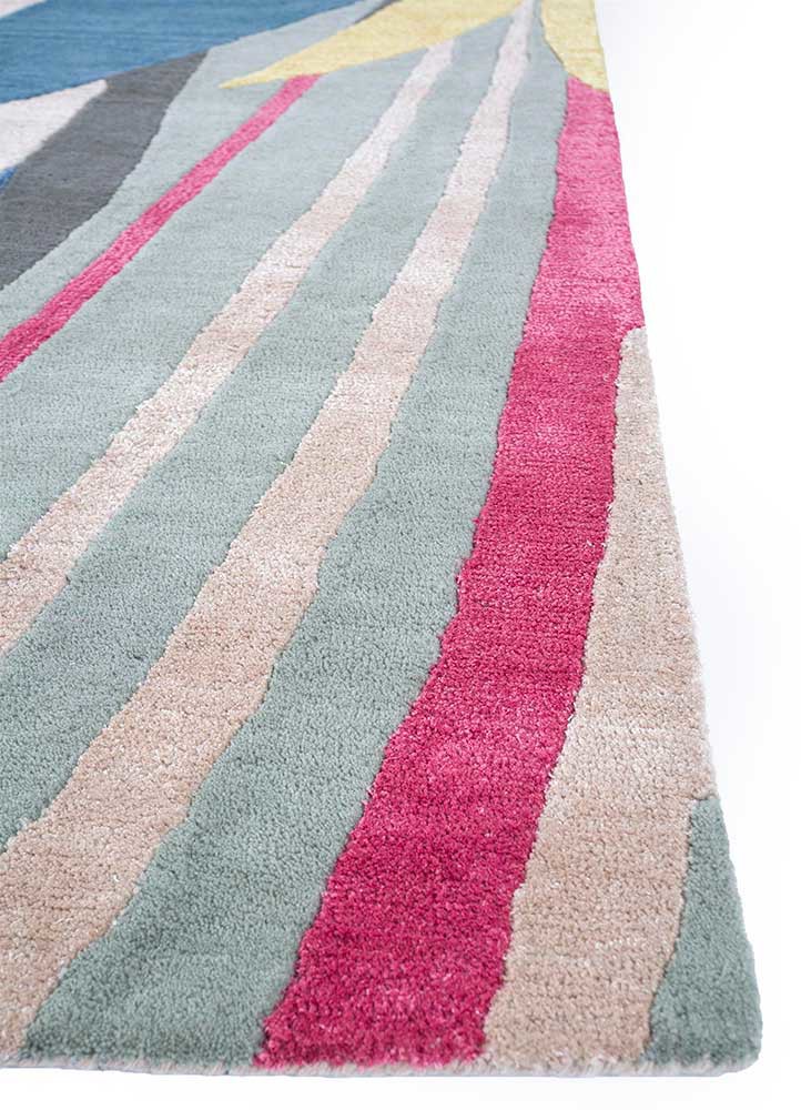 hacienda multi wool and viscose hand tufted Rug - Corner hacienda multi wool and viscose hand tufted Rug - Corner