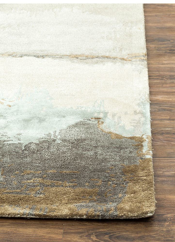 genesis ivory wool and viscose hand tufted Rug - Corner genesis ivory wool and viscose hand tufted Rug - Corner