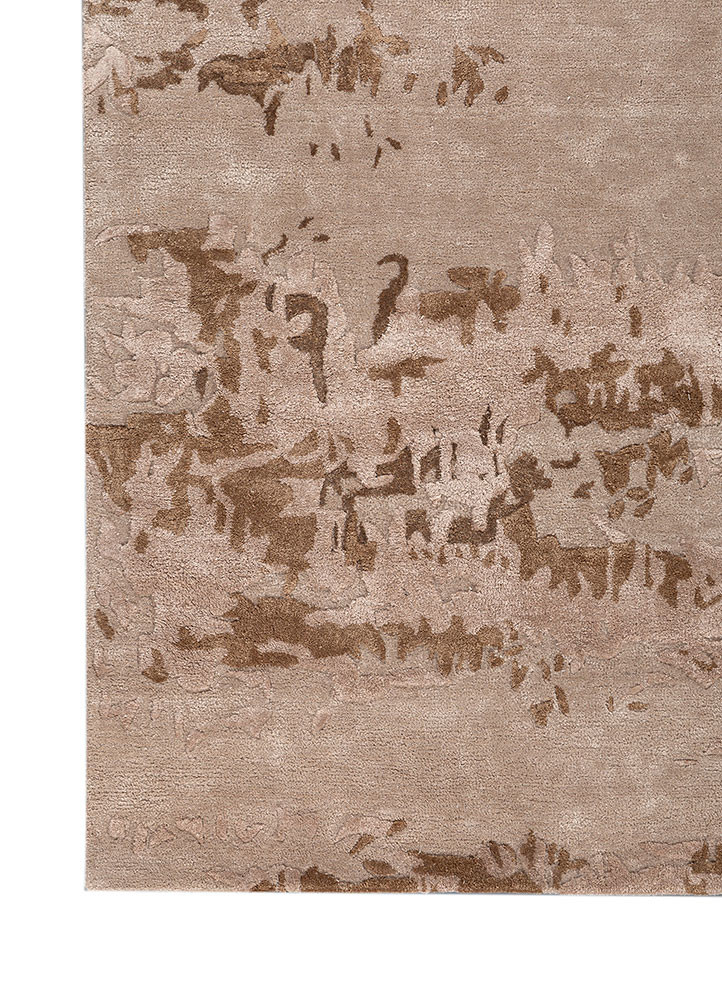 genesis beige and brown wool and viscose hand tufted Rug - Corner genesis beige and brown wool and viscose hand tufted Rug - Corner