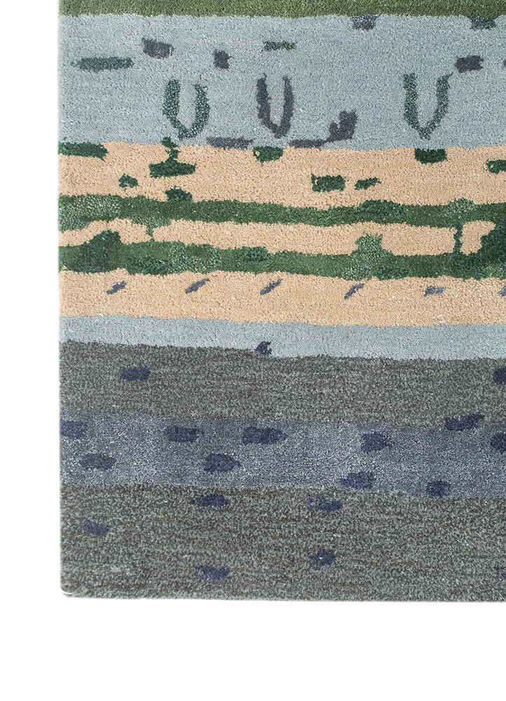 weaver art reserve green wool hand tufted Rug - Corner weaver art reserve green wool hand tufted Rug - Corner