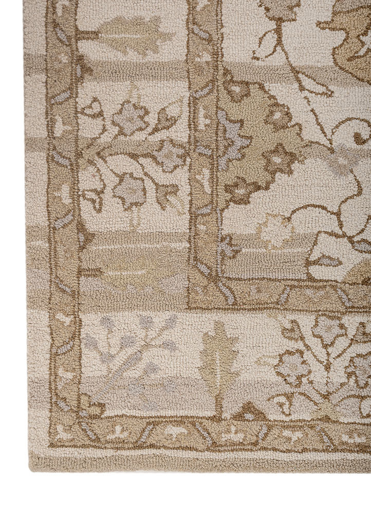 mythos ivory wool hand tufted Rug - Corner mythos ivory wool hand tufted Rug - Corner