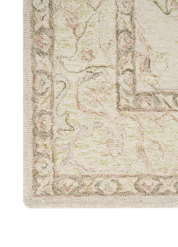 kasbah ivory wool hand tufted Rug - Corner kasbah ivory wool hand tufted Rug - Corner