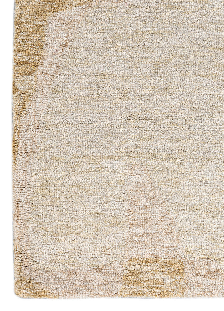 pathways gold wool hand tufted Rug - Corner pathways gold wool hand tufted Rug - Corner