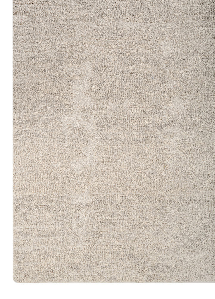 pathways ivory wool hand tufted Rug - Corner pathways ivory wool hand tufted Rug - Corner