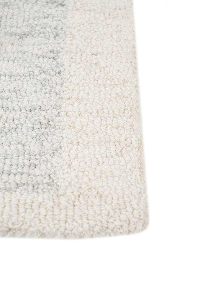 acar ivory wool hand tufted Rug - Corner acar ivory wool hand tufted Rug - Corner